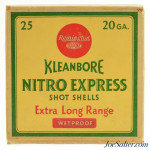  Excellent Full Remington 20 Ga Nitro Express Shotgun Shells Paper Hull 1930's 
