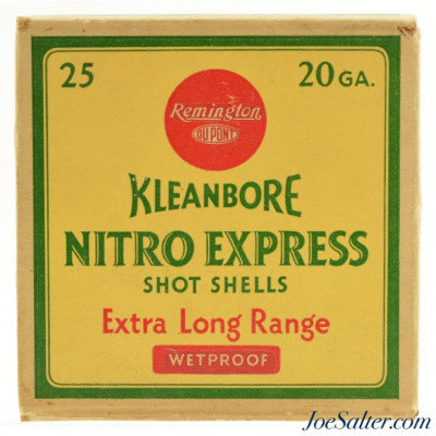  Excellent Full Remington 20 Ga Nitro Express Shotgun Shells Paper Hull 1930's 