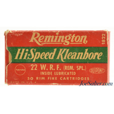 1946 Remington Hi-Speed 22 W.R.F. (Rem. Spl.) Ammo Nickel Washed Cases 