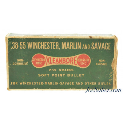 Remington UMC “Dog Bone” Kleanbore Box 38-55 Ammunition 