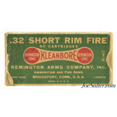 Full Box Remington UMC  “Dogbone” Kleanbore 32 Short Rim Fire Ammo 32 RF 