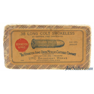  Full & Sealed! WWI Era 38 Long Colt Smokeless Ammo Remington UMC 