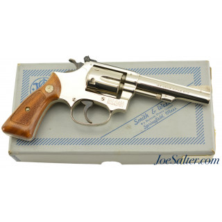 Excellent Boxed Smith & Wesson Model 34-1 “Kit Gun” Nickel 22 LR