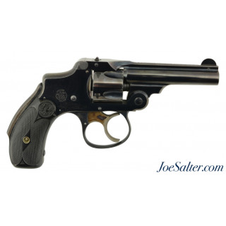 Excellent Blued 32 S&W Smith & Wesson Late 2nd Model Safety Hammerless Revolver