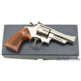  Excellent Nickel Smith & Wesson Model 29-2 Boxed 44 Magnum 4 Inch