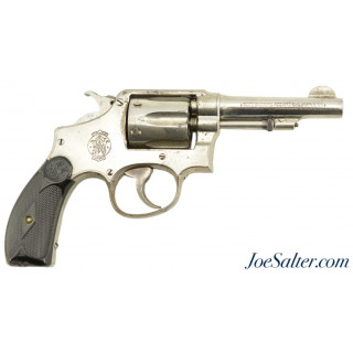 Nickel Finish S&W .38 Military & Police Model of 1905 2nd Change Revolver