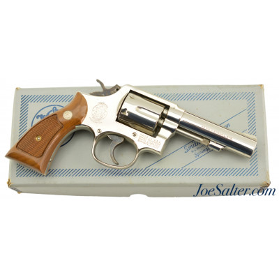  Excellent Boxed Nickel Smith & Wesson Model 10-6 M&P Revolver 38 Spl. 