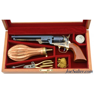 Excellent Cased Cimarron Firearms Co. Model 1851 Colt Navy 36 Cal. W/Extras