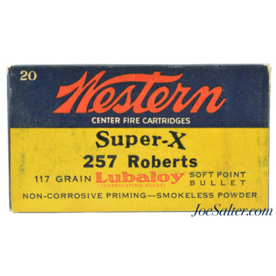 1930's Western Super-X 257 Roberts Soft Point 117 Grain Lubaloy Bullet Loading