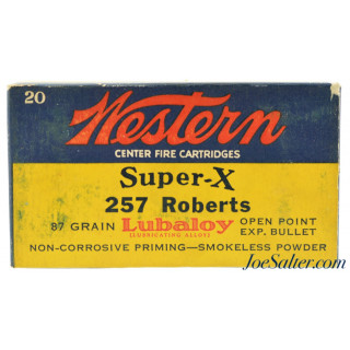  Western Super-X 257 Roberts Open Point Expanding Bullet 1930's Loading