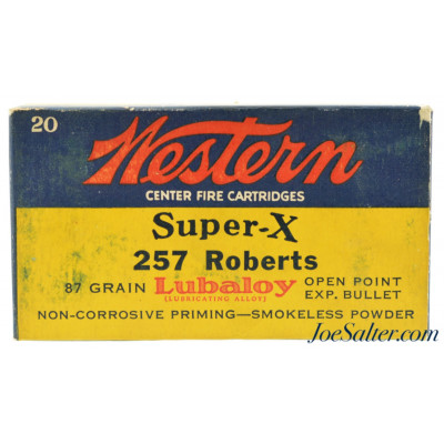 Western Super-X 257 Roberts Open Point Expanding Bullet 1930's Loading