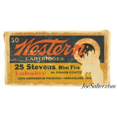 Western 25 Stevens Rim Fire Lubaloy 65 Grain Bullet Ammo