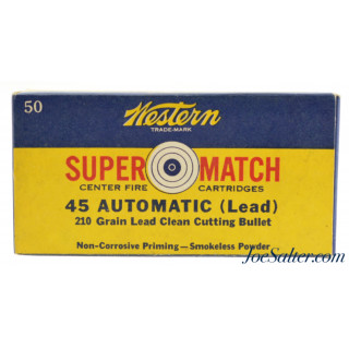 Excellent Crisp Western Super Match 45 Auto Ammunition Full Box