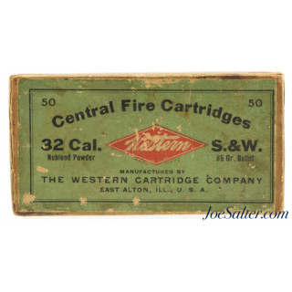  Full Box Western Cartridge Co. 32 S&W Ammo Diamond Logo