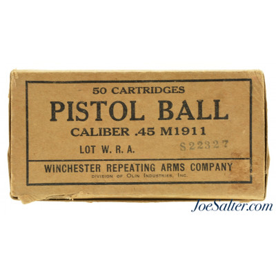  Cold War US Govt Contract Winchester 45 ACP Ammo Full Box 1954 