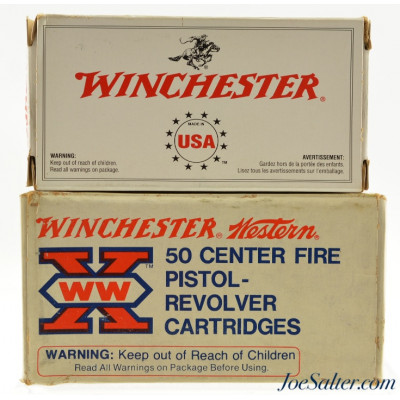 Winchester 32 Auto Ammo Lot of 2 Boxes Silvertip Hollow-Point & FMJ