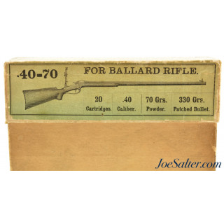 Rare 1890's Picture Box Winchester 40-70 Ballard Rifle Ammo Full Paper