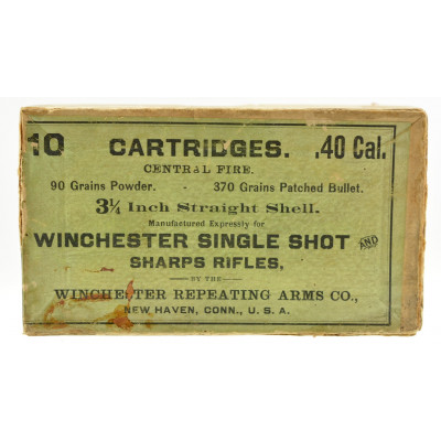 Scarce Winchester 40-90 Single Shot Sharps Ammo Full Box