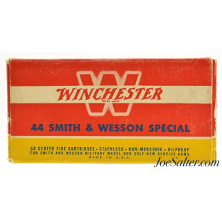 Excellent Winchester “1954” Style Box 44 S&W Special Ammo Full Box