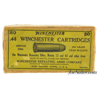 Scarce Export Box Winchester 44 W.C.F. Ammo Full Box Models 73 & 92