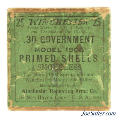 Full Box Primed Shells Winchester 30 Government Model 1906 (.30-06) 