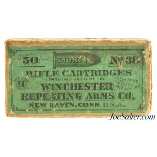 Circa 1890 Winchester 38 Short Rim Fire Black Powder Ammo Full Box 50 Rds