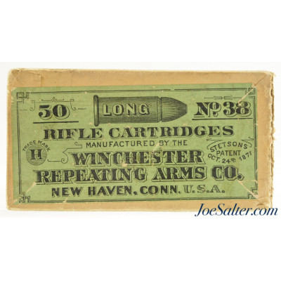  Superb Winchester 38 Long Rim Fire BP Ammo Model 1885 Sealed! Box 