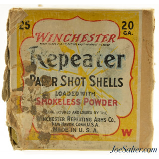 Full 2 Piece Box Winchester Repeater Paper 20 GA 5/8 OZ Ball Slug Ammo