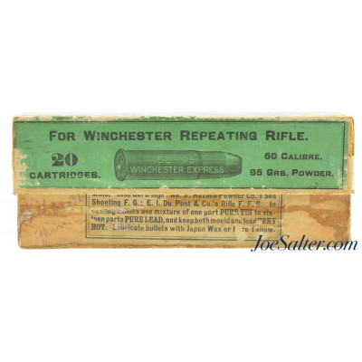 Scarce Full Box Winchester 50-95 Express Ammunition