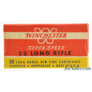 Brick Fresh Winchester Super Speed 22 LR Ammo Full Box 1946 Issues