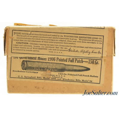  Full Sealed! Box Winchester 30 Government 1906 Ammo 150 Grain Full Patch