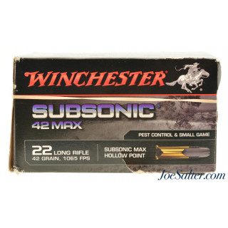 Winchester Subsonic 42Max .22 Long Rifle HP Ammo