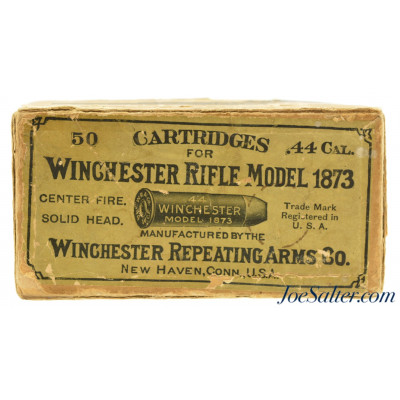 Early 20th Century Winchester 44 WCF 1873 Rifle “Picture” Ammo Box