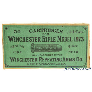  Excellent 3rd Style 44 WCF Ammo Winchester 1873 Rifle “Picture” Box Full 