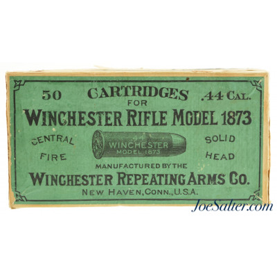  Excellent 3rd Style 44 WCF Ammo Winchester 1873 Rifle “Picture” Box Full 