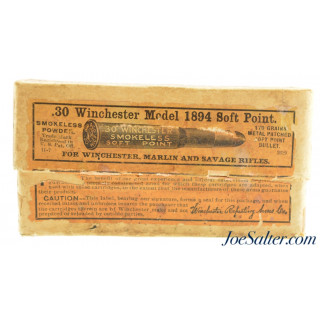 Winchester 30 WCF 1894 Smokeless Ammo “11-7” Date Code  Full Box 