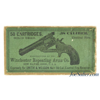  Black Powder 1890's Winchester “Picture” Box 38 S&W Ammo