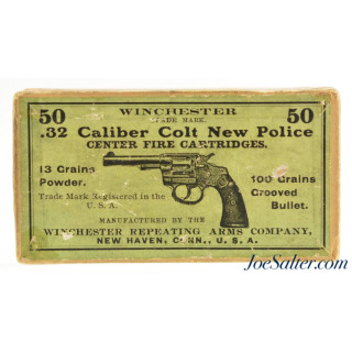  Excellent Sealed! Winchester 32 Colt New Police Ammo “Picture Box” 