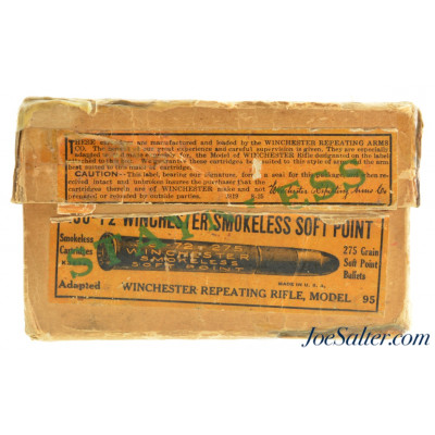 Scarce Full Box Winchester 38-72 Win Smokeless 275 Grain SP Model 95