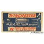 Scarce Late 1920's Winchester 38 Colt New Police Ammo Staynless 