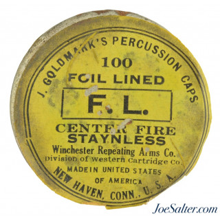 Full & Sealed! Winchester No. 11 Percussion Caps J. Goldmark's Foil Lined 
