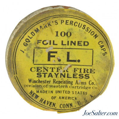 Full & Sealed! Winchester No. 11 Percussion Caps J. Goldmark's Foil Lined 