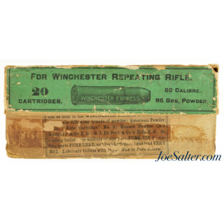 Scarce Full Box Winchester 50-95 Win Express Model 1876 Ammo