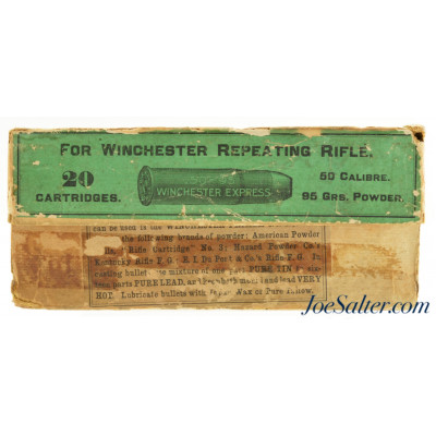 Scarce Full Box Winchester 50-95 Win Express Model 1876 Ammo