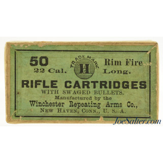 Rare First 22 LR Black Powder Ammo Made By Winchester Circa 1890 Full Box 