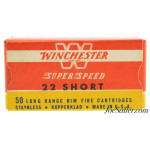Brick Fresh Winchester Super Speed 22 Short Ammo 1955 Red & Yellow Issues