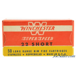 Brick Fresh Winchester Super Speed 22 Short Ammo 1955 Red & Yellow Issues