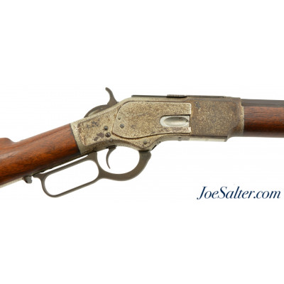 Rare Winchester 1873 Rifle with Factory-Upgraded Nickel Trim