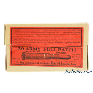 Full & Sealed Winchester 30 Army Full Patch Ammo Krag & Model 95