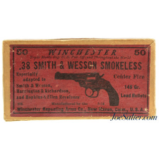 Winchester 38 S&W “Picture” Box Smokeless Powder 1914 Date Code